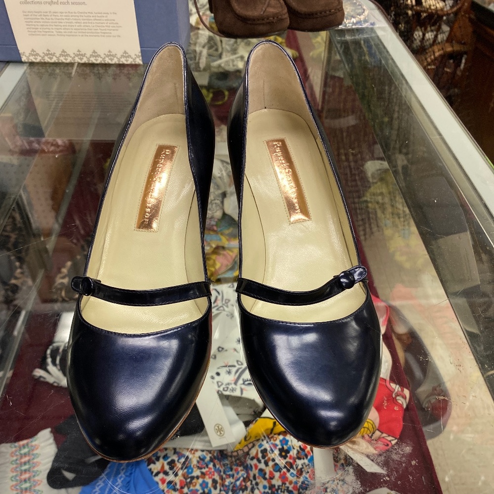 Rupert Sanderson Navy Blue Heels